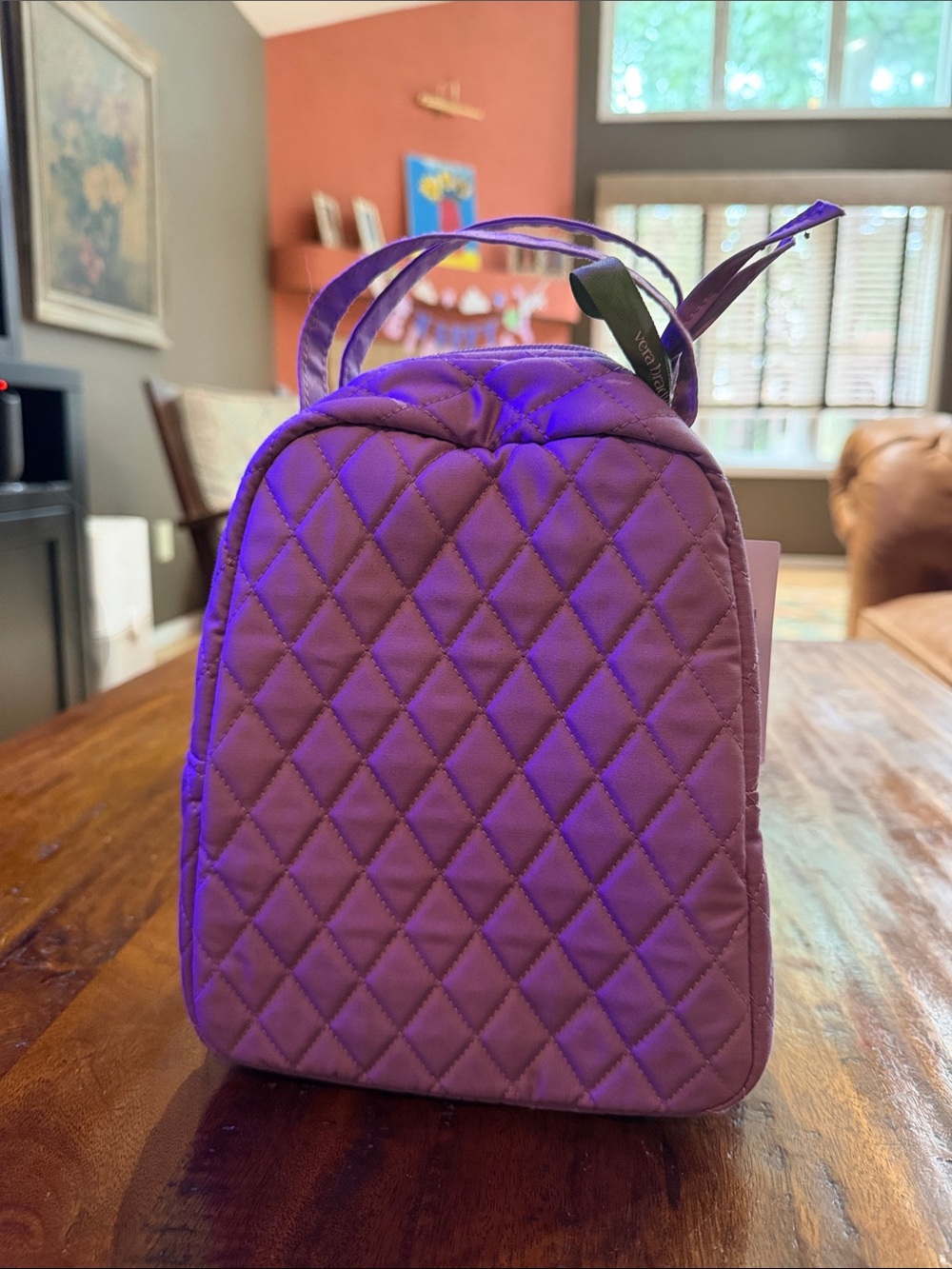 Vera Bradley Quilted Purple Rhapsody Lunch Bag